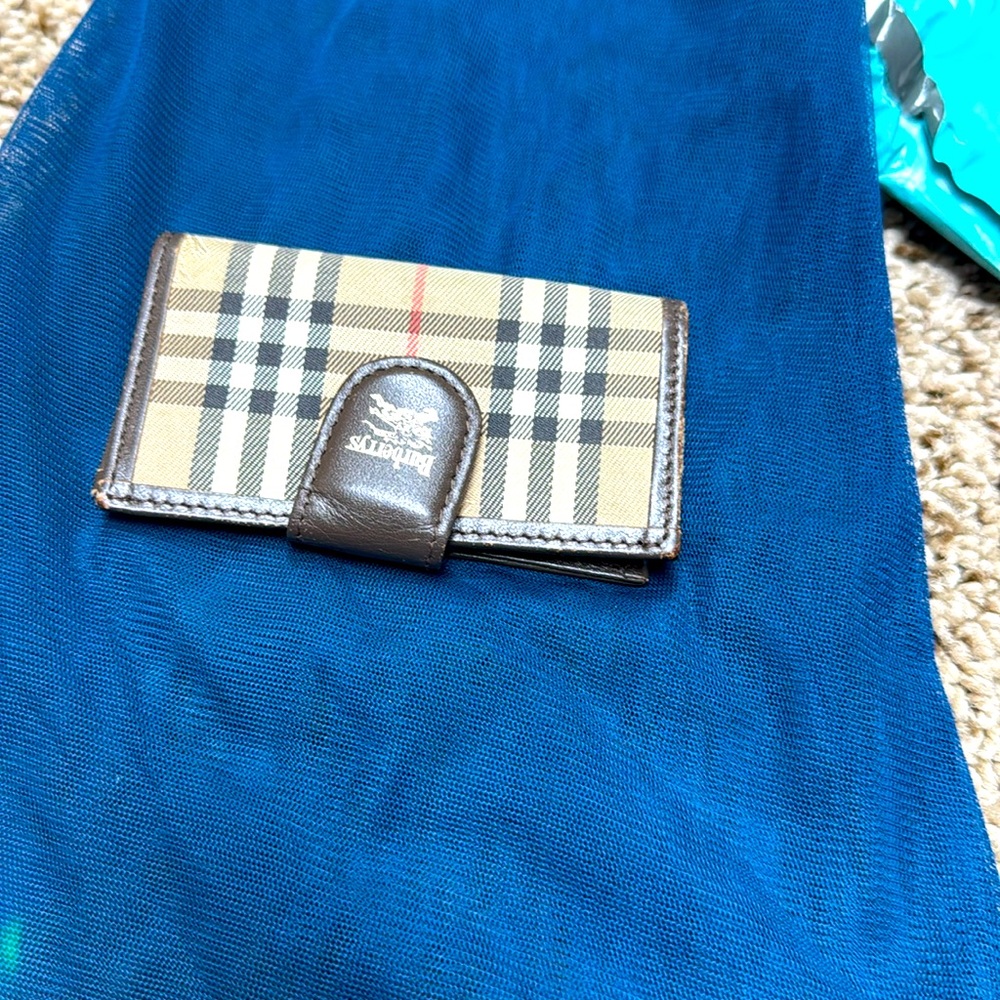 Burberry Nova Check Canvas & Leather Keyholder Case